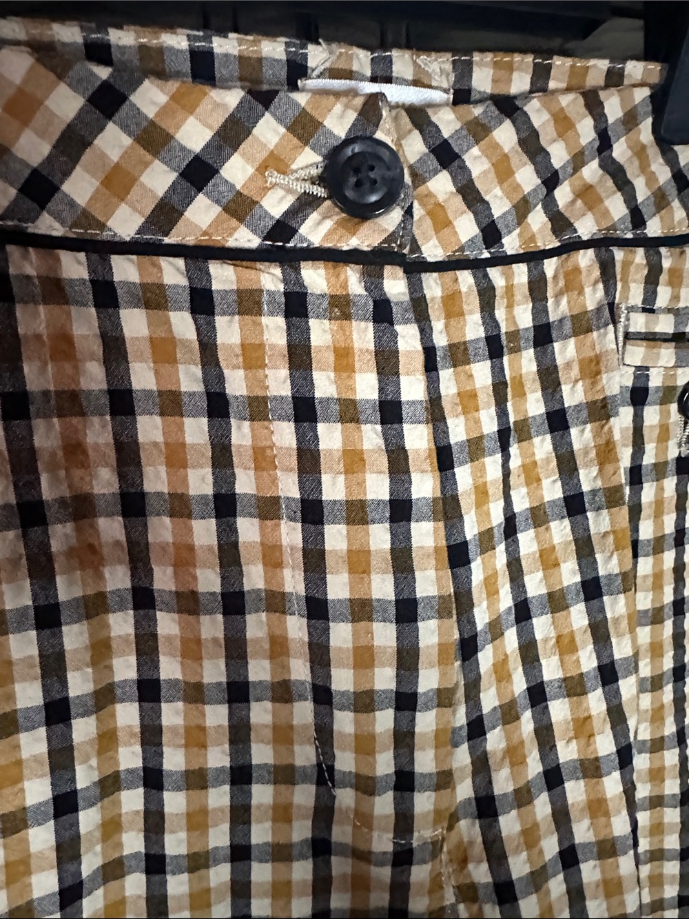 Maeve Checked Chinos in Mustard and Black - Picture 3 of 13